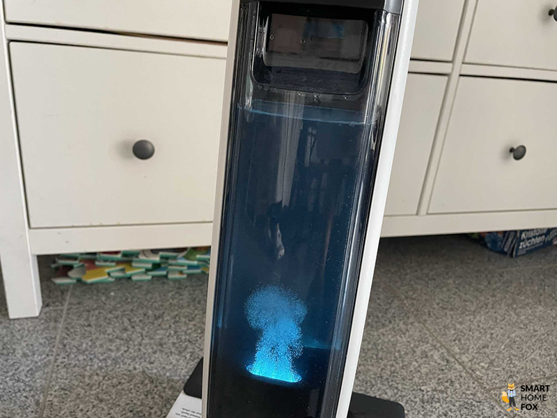 Der Tineco Wischsauger bei der Elektrolyse